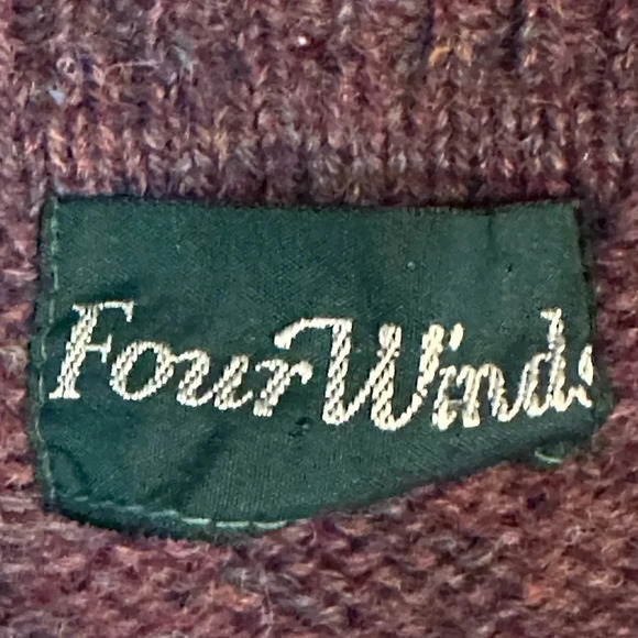 Men’s Four Winds Vintage Crew Neck 100% Shetland Wool Argyle sweater. Size M - Picture 5 of 8